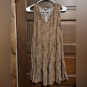 Old Navy Sleeveless Brown Printed Cheetah Dress
